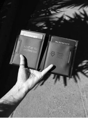 WANDRD Black Travel Wallet with passport holder